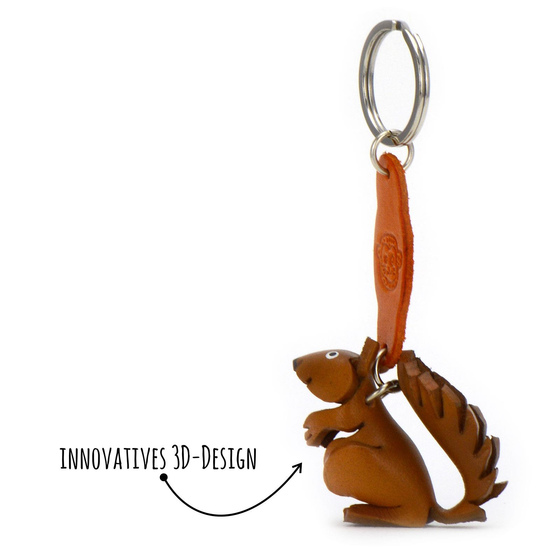 Eichhrnchen Schlsselanhnger aus Leder