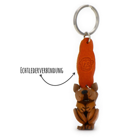 Eichhörnchen Schlüsselanhänger aus Leder
