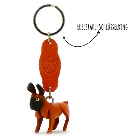 Boxer Schlsselanhnger aus Leder