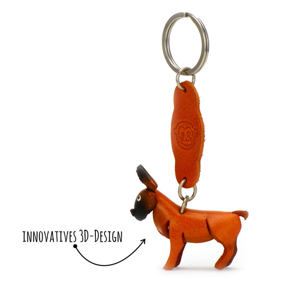 Boxer Schlsselanhnger aus Leder