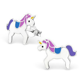 Auf dem Bild zu sehen sind Kinder Ohrringe Einhorn...