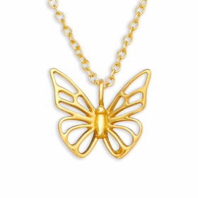 Elegante Schmetterlingskette in 925 Sterling Silber mit...