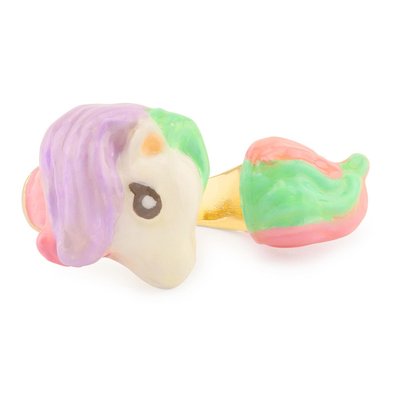 Pferde Ring vergoldet