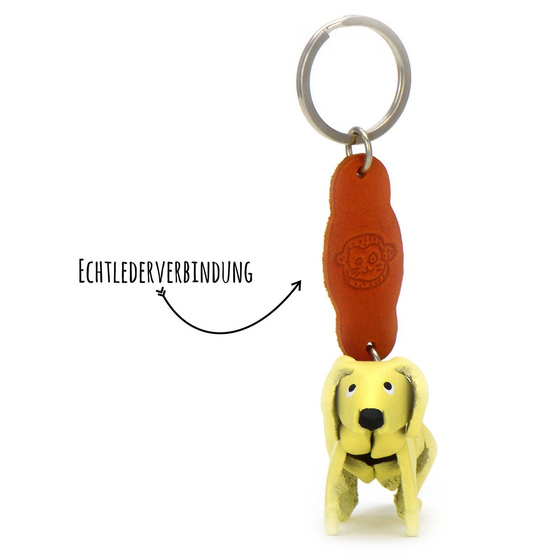 Golden Retriever Hund Schlsselanhnger aus Leder