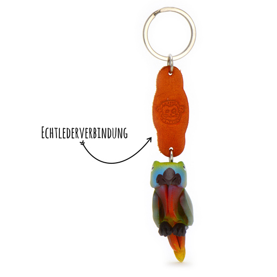 Papagei Schlsselanhnger aus Leder