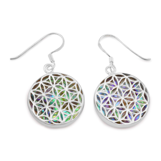 Auf dem Bild zu sehen sind Damen Ohrringe Blume Ohrhnger aus 925 Sterling Silver echt Silber mit Ornament