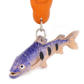 Auf dem Bild zu sehen ist eine Angler Forellen aus Leder...