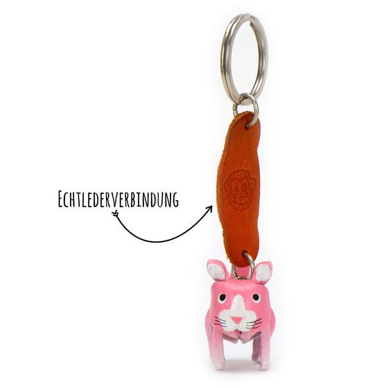 Katzen Schlsselanhnger aus Leder
