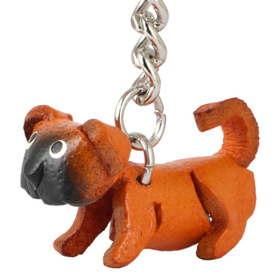 Auf dem Bild zu sehen ist ein süßer Mops Hund aus Leder...