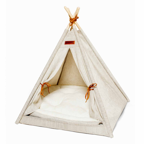 Tippi-Zelt fr Katzen und Hunde in hellgrau