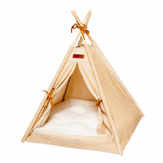 Tippi-Zelt f�r Katzen und Hunde in beige