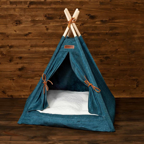 Tippi-Zelt fr Katzen und Hunde in blau