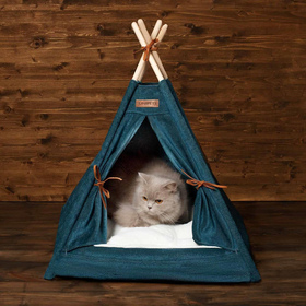 Tippi-Zelt fr Katzen und Hunde in blau