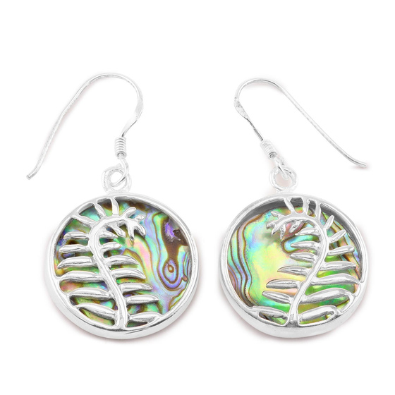 Auf dem Bild zu sehen sind Damen Ohrringe Farn Pflanzen Ohrhnger aus 925 Sterling Silver echt Silber