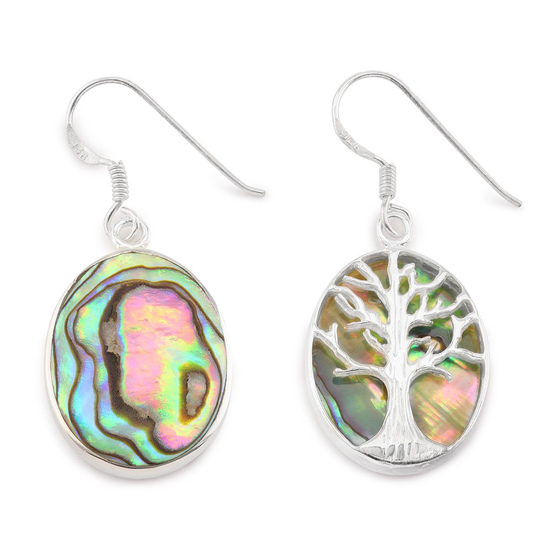 Das Bild mit Beschreibung zeigt Damen Ohrringe Lebensbaum Ohrh�nger aus 925 Sterling Silver echt Silber