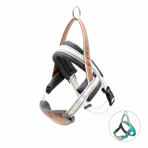 Hundegeschirr reflektierend mit Griff - Norwegergeschirr