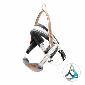 Hundegeschirr reflektierend mit Griff - Norwegergeschirr