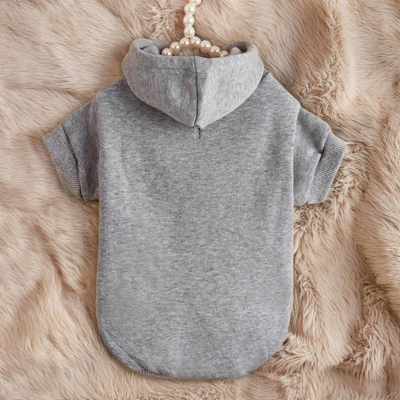 Hundepullover Hoodie fr kleine Hunde - XS in grau
