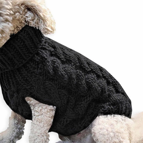 Haustier Pullover f�r Hund und Katze - S Schwarz