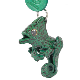 Auf dem Bild zu sehen ist ein Chamäleon aus Leder als...