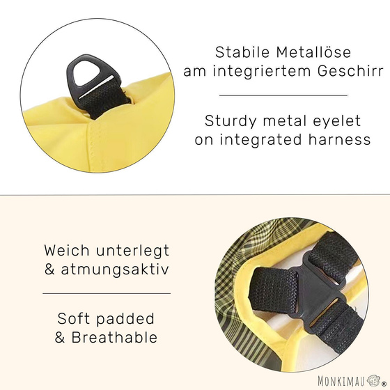 Hunderegenmantel mit Geschirr Wasserdicht Reflektierend