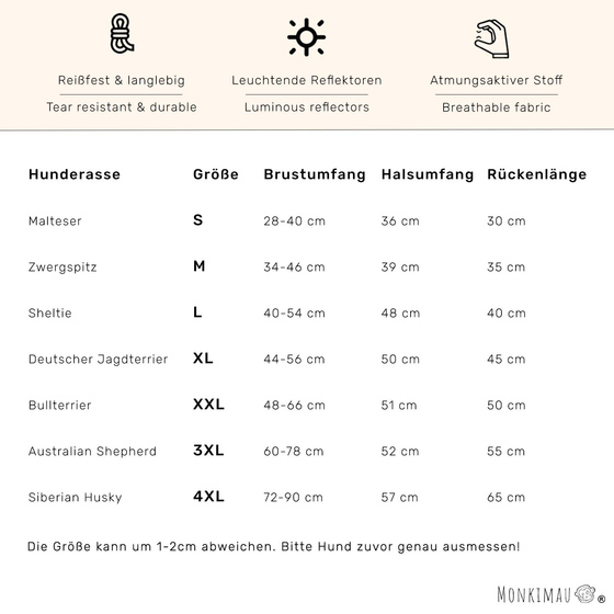 Hunderegenmantel mit Geschirr Wasserdicht Reflektierend