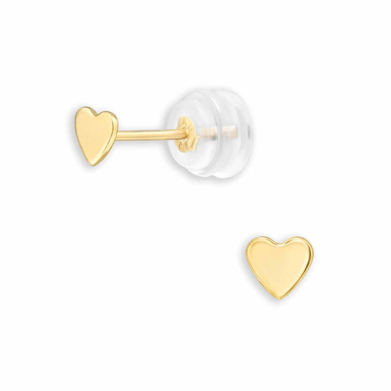 Feingold Herz Ohrstecker 3.5mm | 14k Gold Ohrstecker fr Damen