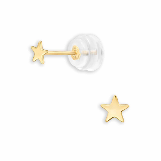Kleine 14k Gold Sterne Ohrringe | 585 Gold Ohrstecker fr Damen und Kinder