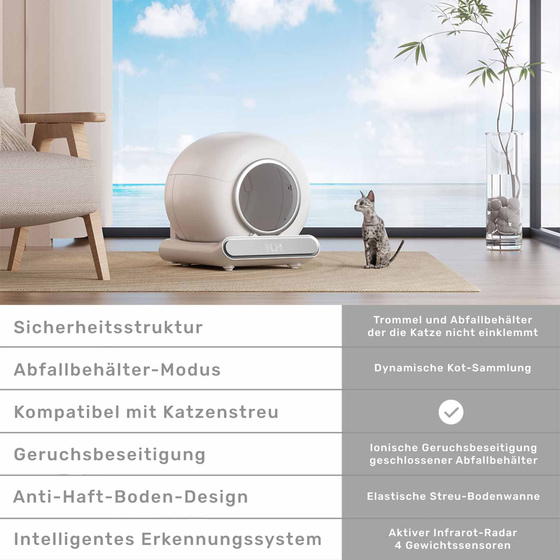 Selbstreinigende Katzentoilette