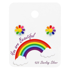 Blume Kinder Ohrringe 925 Silber