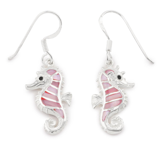 Auf dem Bild zu sehen sind Damen Ohrringe Seepferdchen Ohrhnger aus 925 Sterling Silver echt Silber