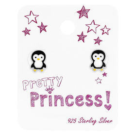 Pinguin Kinder Ohrringe 925 Silber