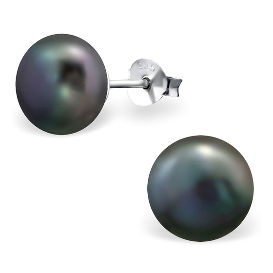 Auf dem Bild zu sehen sind Kinder Ohrringe Süßwasserperlen Ohrstecker aus 925 Sterling Silver echt Silber 9mm