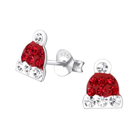Weihnachtsm�tze Kinder Ohrringe 925 Silber