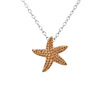 Auf dem Bild zu sehen ist eine Damen Kette mit Seestern Anhänger aus 925 Sterling Silver echt Silber rose Gold plattiert mit 45cm länge