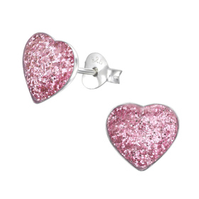 Herz Kinder Ohrringe 925 Silber
