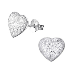 Herz Kinder Ohrringe 925 Silber