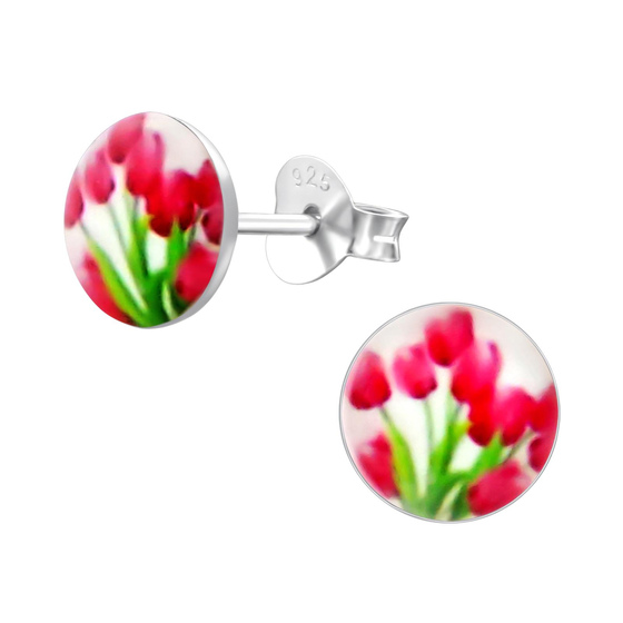 Tulpen Kinder Ohrringe 925 Silber