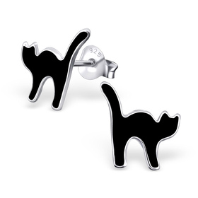 Auf dem Bild zu sehen sind Kinder Ohrringe Katze...