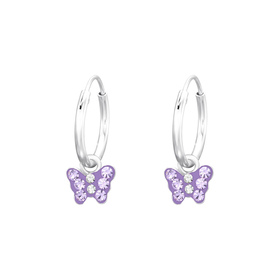 Schmetterling Kinder Creolen Ohrringe 925 Silber