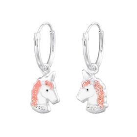 Einhorn Kinder Creolen Ohrringe 925 Silber