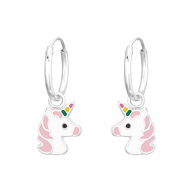Einhorn Kinder Creolen Ohrringe 925 Silber