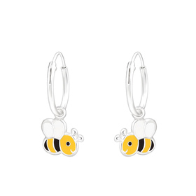 Biene Kinder Creolen Ohrringe 925 Silber