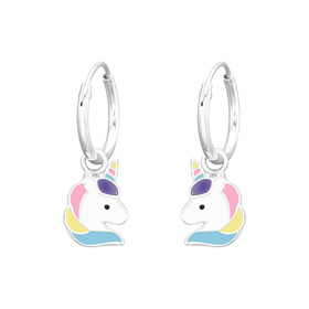 Einhorn Kinder Creolen Ohrringe 925 Silber