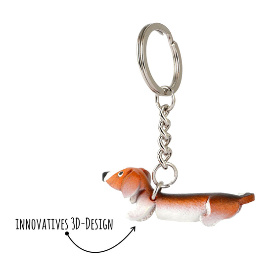 Mini Dackel Schlsselanhnger aus Leder