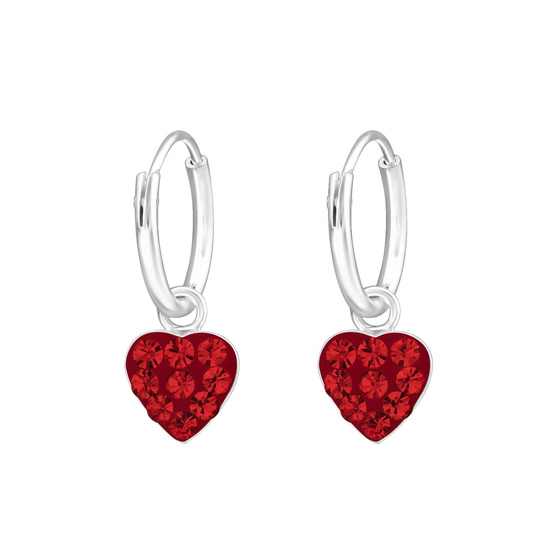 Herz Kinder Creolen Ohrringe 925 Silber
