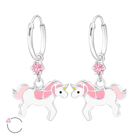 Einhorn Kinder Creolen Ohrringe 925 Silber