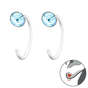 Rund Kinder Ohrh�nger Ohrringe 925 Silber