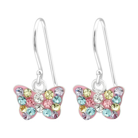 Schmetterling Kinder Ohrh�nger Ohrringe 925 Silber
