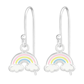 Regenbogen Kinder Ohrhnger Ohrringe 925 Silber